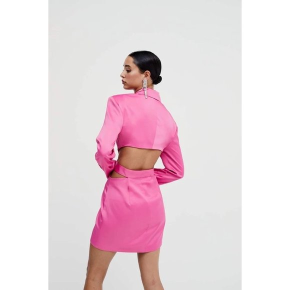 For Love & Lemons Marie Blazer Mini Dress in Pink - Picture 12 of 15